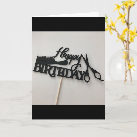 **JE MAAKT ALTIJD DE KNIP** KAPPER OF HAARSTYLIST KAART (Gele Bloem)