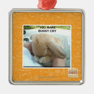 Je maakt bunny huilen metalen ornament