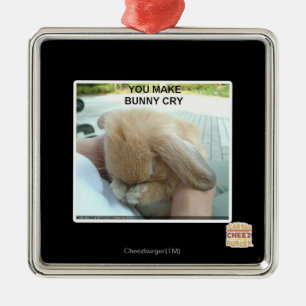 Je maakt bunny huilen metalen ornament