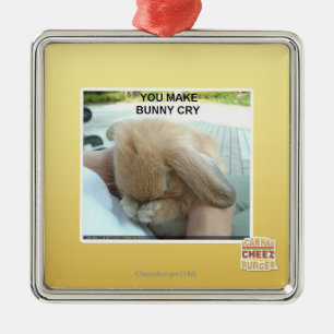 Je maakt bunny huilen metalen ornament