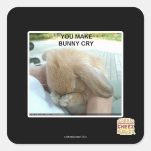 Je maakt bunny huilen vierkante sticker