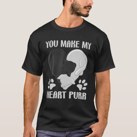 Je maakt dat mijn hart Spint... ...met Kat. T-shirt (Voorkant)