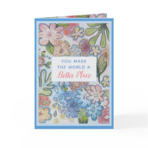 Je maakt de wereld beter bedankje