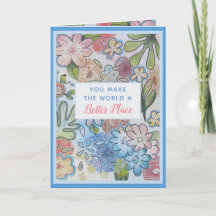 Je maakt de wereld beter bedankje