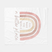 Je maakt de wereld beter in de frontlinie fleece deken (Voorkant (Horizontaal))