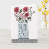 Je maakt de wereld beter kaart (Gele Bloem)