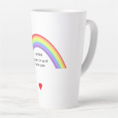 Je maakt de wereld beter. Regenboog. Gepersonalise Latte Mok (Rechterhoek)