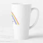 Je maakt de wereld beter. Regenboog. Gepersonalise Latte Mok (Rechts)