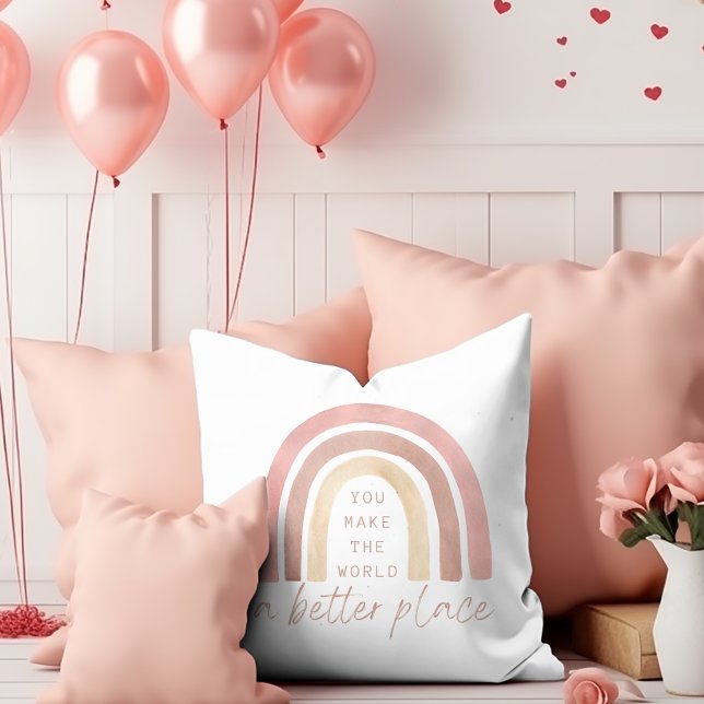 Je maakt de wereld een beter Sierkussen (Empower someone special with this, "You make the world a better place" pillow! )