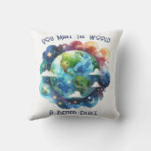 Je maakt de wereld een betere plek - custom kussen (Achterkant)