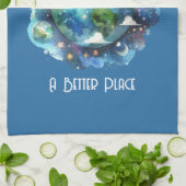 Je maakt de wereld een betere plek - custom theedoek (Gevouwen)