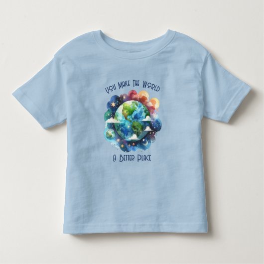 Je maakt de wereld een betere plek kinder shirts (Voorkant)