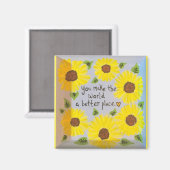 "Je maakt de wereld een betere plek" Magnet (Voorkant / Achterkant)