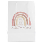 Je maakt de wereld een betere plek voor cadeautas (Achterkant)