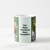 Je maakt de wereld prachtige monoarch vlinder koffiemok (Center)