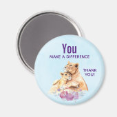 Je maakt een andere Waterverf, lion & Cub Magneet (Voorkant / Achterkant)