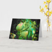 Je maakt een mooie peer kaart (Gele Bloem)