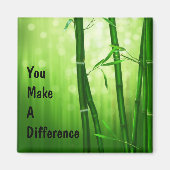 Je maakt een verschil Bamboe Magneet (Voorkant)