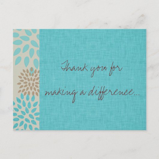 Je maakt een verschil briefkaart (Voorkant)