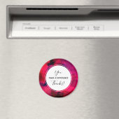 Je maakt een verschil donkerrood en Paars Abstract Magneet (Insitu (Vaatwasser))