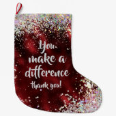 Je maakt een verschil grote kerstsok (Voorkant)