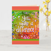 'Je maakt een verschil'-inspiratie Kaart (Gele Bloem)