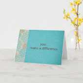 Je maakt een verschil kaart (Gele Bloem)
