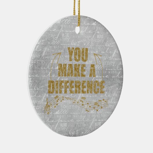 Je maakt een verschil keramisch ornament (Rechts)