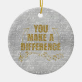 Je maakt een verschil keramisch ornament (Voorkant)
