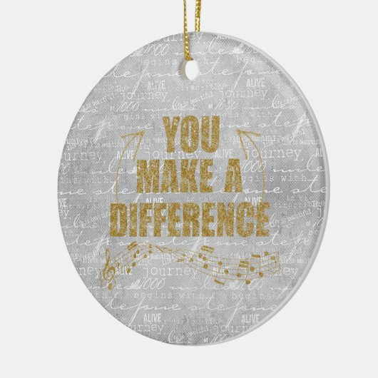 Je maakt een verschil keramisch ornament (Links)