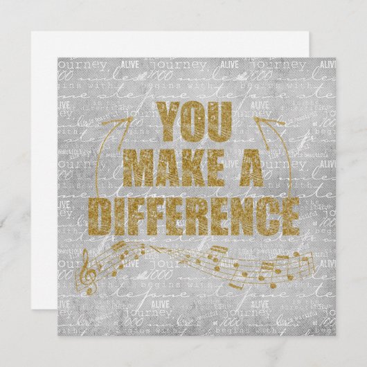 Je maakt een verschil notitiekaartje (Voorkant / Achterkant)