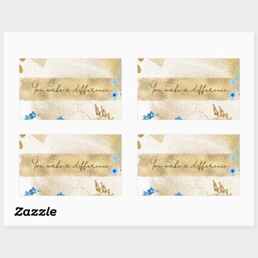 Je maakt een verschil rechthoekige sticker (Vel)