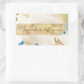 Je maakt een verschil rechthoekige sticker (Tas)