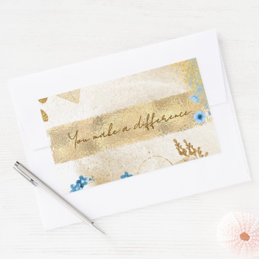 Je maakt een verschil rechthoekige sticker (Envelop)