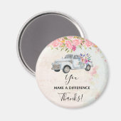 Je maakt een verschil  Rustic Pickup Truck Magneet (Voorkant / Achterkant)