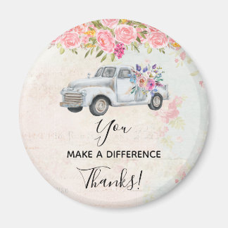 Je maakt een verschil  Rustic Pickup Truck Magneet