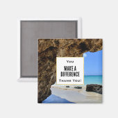 Je maakt een verschil Tropical Beach Foto Magneet (Voorkant / Achterkant)