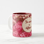 Je maakt een verschil tweekleurige koffiemok (Voorkant links)