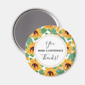 Je maakt een  zonnebloempatroon magneet (Voorkant / Achterkant)