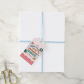 Je maakt elke kerst vrolijker | Schattigee retro Cadeaulabel (Met Touw)