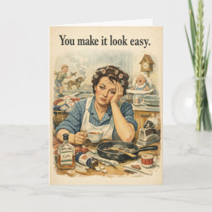 Je Maakt het Eenvoudig - Grappige Vintage Kaart