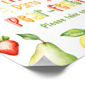 Je maakt het feestje Peer-effect fruit verjaardag Poster (Hoek)