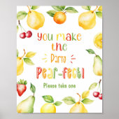 Je maakt het feestje Peer-effect fruit verjaardag Poster (Voorkant)