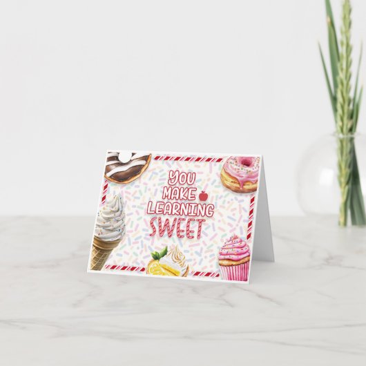 Je maakt het leren van zoete leraar waardering bedankkaart (Voorkant)