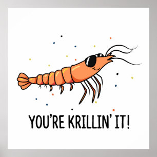 Je maakt het leuk Krillin Het grappige garnalen wo Poster