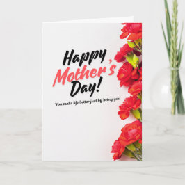 Je maakt het leven beter Moederdag Kaart 3 Johanne