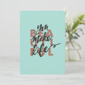 Je maakt het leven mooi geïllustreerde Kaart (Staand voorkant)