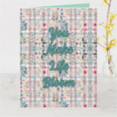 Je maakt het leven tot bloei Wenskaart Kaart (Gele Bloem)