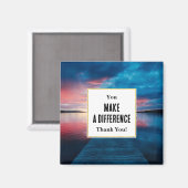 Je maakt het verschil Prachtig Sunset Lake Magneet (Voorkant / Achterkant)