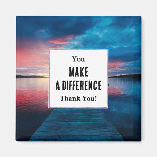 Je maakt het verschil Prachtig Sunset Lake Magneet